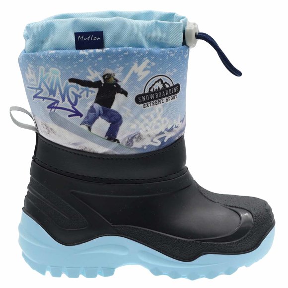Sněhule MUFLON - 468 Modrá snowboardista - Velikost dětských: 33/34