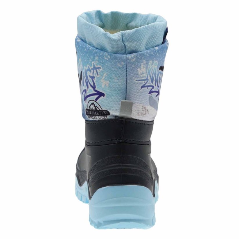 Sněhule MUFLON - 468 Modrá snowboardista - Velikost dětských: 33/34